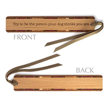 Dog Quote - Humorous Quote - Engraved Wooden Bookmark with Tassel - Personalized version also available - search B071KLWZP6.