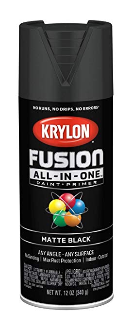 Krylon K02754007 Fusion All-in-One Spray Paint, Black