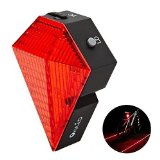 OxyLED BTL-10 Rechargeable Bike Bicycle Cycling Safety Zone Tail Light 8 Super Bright LED Taillights 2 Red LaserWaterproof 1000mAh Li-ion Battery180Adjustable Bracket 220Visibility