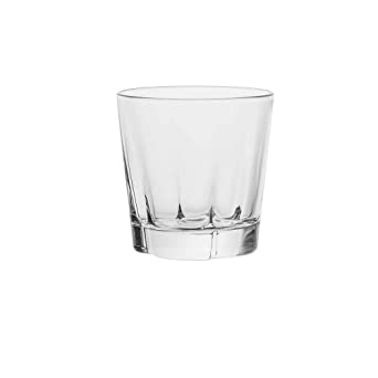 AmazonCommercial Old Fashioned Whisky Glass, 269 ml, Set of 6
