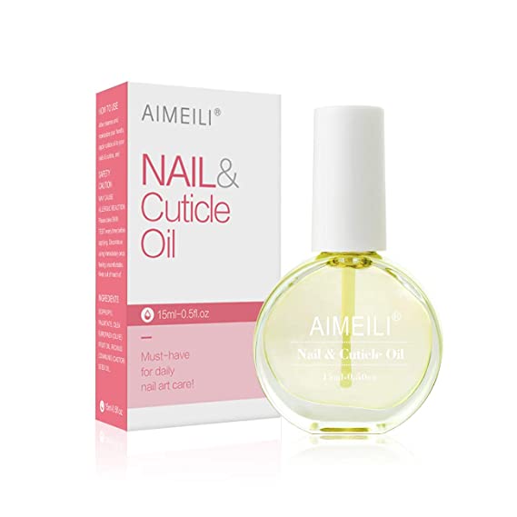 AIMEILI Natural Nail & Cuticle Oil, Cuticle Skin Care Nail Moisturizer 15ml