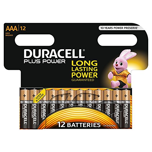 Duracell Plus Power Type AAA Alkaline Batteries, pack of 12