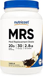 Nutricost Meal Replacement Shake Powder (Vanilla), 30 Servings - Protein, Non-GMO, Gluten Free