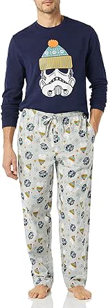 Amazon Essentials Disney | Marvel | Star Wars Men's Flannel Pajama Sleep Sets