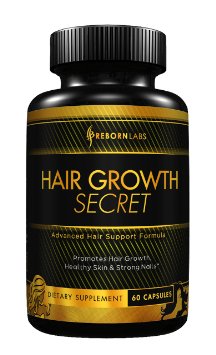 Hair Growth Vitamins Supplement for Longer, Stronger, Healthy Hair - Quickly Targets Hair Loss & Vitamin Deficiencies for Men & Women - All Natural Formula w/ Biotin for Hair Growth - 60 Capsules