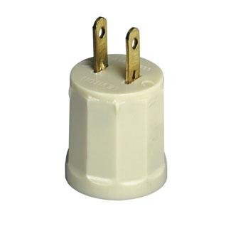 Leviton Ivory Plug-In Light Socket Outlet Adapter Plug