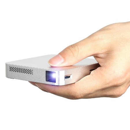 Pico Projector, APEMAN Mini HDMI Projector Portable Beamer LED DLP Built-in Battery Wireless Wi-Fi Connectivity Airplay Miracast