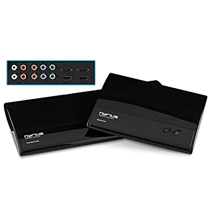 Nyrius ARIES Matrix Wireless HDMI & Component Video 6 Input Digital Transmitter & Receiver for HD 1080p Video Streaming, Cable box, Satellite, Bluray, DVD, PS3, PS4, Xbox 360, Laptops, PC (NAVM6)