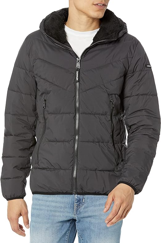 Calvin Klein Mens Hooded Stretch Jacket