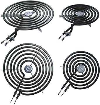 4 Pack - 2 Pack 6 Inch WB30M1 and 2 Pack 8 Inch WB30M2 Range Stove Top Surface Element Burner Unit Kit Replacement Part for Kenmore GE Hotpoint Microwave Ovens & Ranges