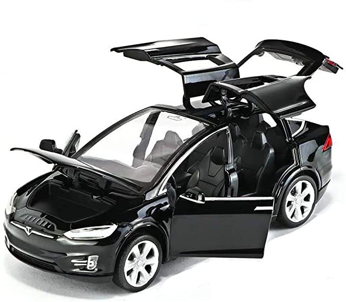 Diecast Car,1:32 Zinc Alloy Model x Cars with Light and Music Pull Back Cars 3 To12 Year Kids Toy Cars Boy Gifts (Black)
