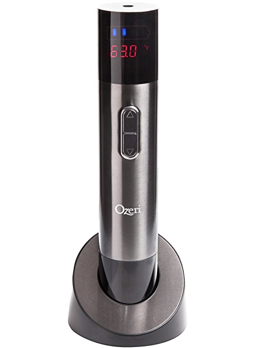 Ozeri Maestro Electric Wine Opener with Infrared Wine Thermometer and Digital LCD Display