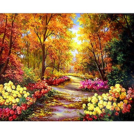Paint by Numbers for Adults,DIY Painting by Numbers Kit for Adults Kids by TOCARE,Landscape Pattern 16x20inch