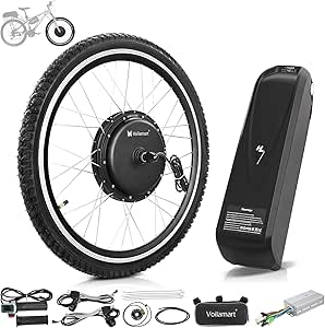 Voilamart Electric Bike Conversion Kit 26" Rear or Front Wheel 48V 1000W or 1500W Ebike Conversion Kit Cycling Hub Motor with Intelligent Controller for Road Bike