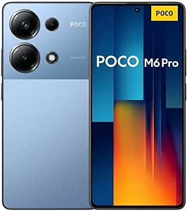 Xiaomi POCO M6 Pro 4G - Teléfono Inteligente 8GB RAM 256GB ROM, MediaTek Helio G99-Ultra, 6.67" FHD  Flow AMOLED, 120Hz, Cámara 64MP，5000mAh, Carga 67W, Azul [Versión Global]