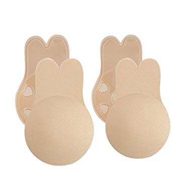 Lift Nipplecovers Strapless Rabbit Bra for Women, Adhesive Invisible Nippleless Covers Backless Breast Lift Pasties