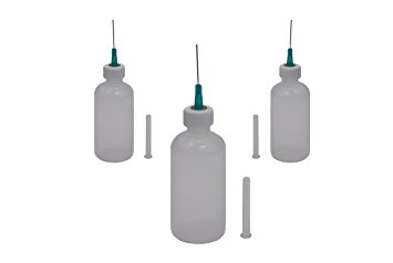 Plastic Precision Oiler / Oil Dispenser Bottle with 25 Gauge Blunt Needle (3 Pieces)