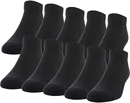 Gildan Men's Active Cotton Low Cut Socks, 10-Pairs