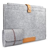 Inateck 133 Inch Felt Sleeve Bag with Card Slot for MacBook Air  Macbook Pro Retina Ultrabook Netbook - Grey MP1302