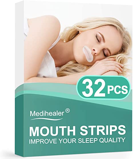 32PCS Mouth Strips for Mouth Breathers for Less Mouth Breathing, Advanced Gentle Sleep Strips Mouth Tape for Snoring, Improved Nighttime Sleeping & Instant Mouth-Snoring Relief