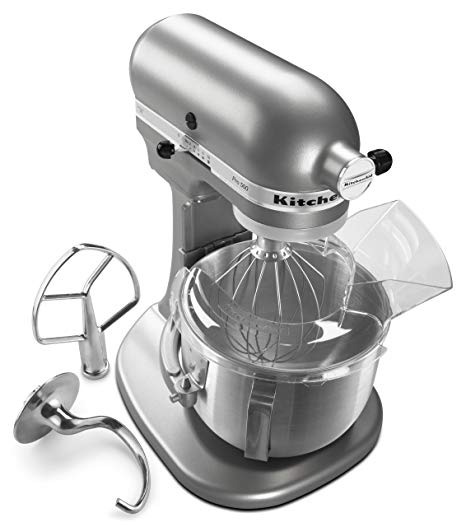 KitchenAid KSM500PSSM Pro 500 Series 10-Speed 5-Quart Stand Mixer, Silver Metallic