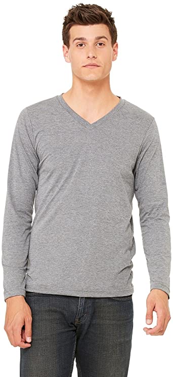 Bella   Canvas Unisex Jersey Long-Sleeve V-Neck T-Shirt