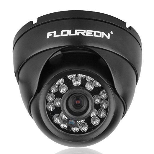 Floureon 1200TVL Outdoor/Indoor Wireless Dome Security IP Camera NTSC Waterproof Night Vision