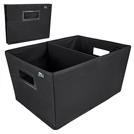 Car Trunk Storage Organizer; MIU COLOR Collapsible Cargo Storage Containers for Car, Truck, SUV; Black