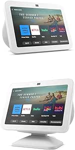 All-new Echo Show 8 (3rd Gen, 2023 release) with Adjustable Stand with USB-C Charging Port | Glacier White