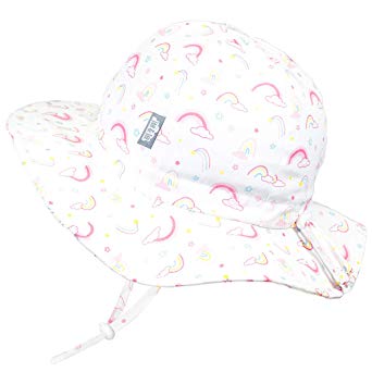 JAN & JUL Kids 50 UPF Cotton Sun-Hat, Adjustable for Growth with Strap, for Baby Toddler Girls