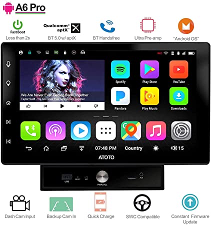 ATOTO A6 2DIN Android Car Navigation Stereo with Dual Bluetooth & 2A Charge - A6Y1021PR 2GB 32GB 10.1in IPS Display Car Entertainment Multimedia Radio,WiFi/BT Tethering Internet,Support 256G SD