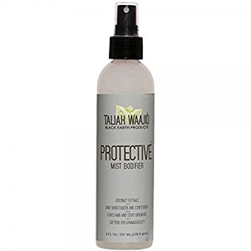 Taliah Waajid Black Earth Natural Protective Mist Bodifier Leave-In Conditioner, 8 oz - Eliminates Breakage & Split Ends - Infused with Olive Oil, Wheat Germ Extract & Coconut Oil