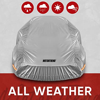 Motor Trend SafeKeeper All Weather Car Cover - Advanced Protection Formula - Waterproof 6-Layer for Outdoor Use, for Sedans Up to 190" L (OC-643N)