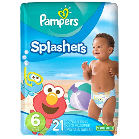 Pampers Splashers Swim Diapers, Size 6, 21 count