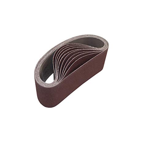 ALEKO 10BELT120G3X18 Aluminum Oxide Sandpaper Sanding Belts 3 x 18 inches 120 Grit Lot of 10