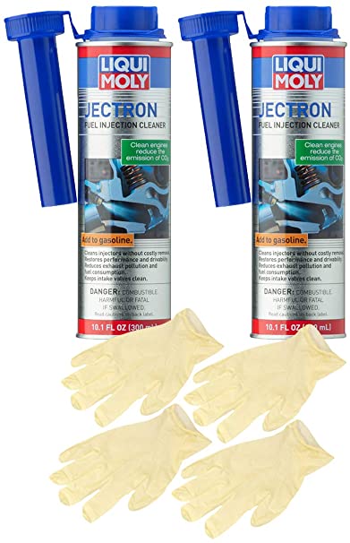 Liqui Moly Jectron Fuel Injection Cleaner (300 ML) Bundle with Latex Gloves (6 Items)