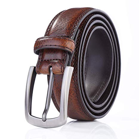 Weifert Men's Dress Belt Black Leather Belts for Jeans