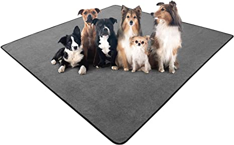 rabbitgoo Dog Pee Pad 72” x 72”, Reusable Pet Crate Pad, Large Waterproof Puppy Potty Training Pad Washable Play Mat for Dogs Cats Guinea Pigs Rabbits Whelping Incontinence Playpen Floor