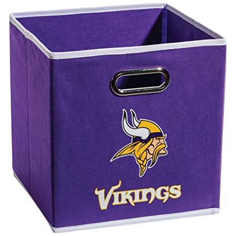 Franklin Sports NFL Team Fabric Storage Cubes - Made To Fit Storage Bin Organizers (11x10.5x10.5")