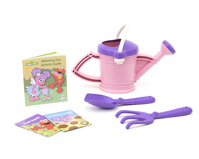 Green Toys Sesame Street Watering Can - Abby Cadabby Outdoor Activity Set
