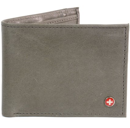Alpine Swiss Men's RFID Blocking Genuine Leather Slim Bifold Wallet