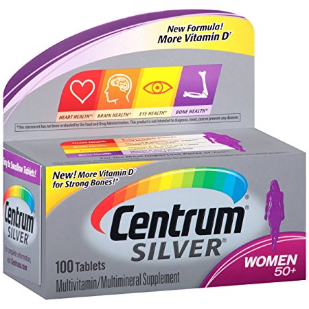 Centrum Silver Women 50  Multivitamin/Multimineral Supplement Tablets, 100 ct