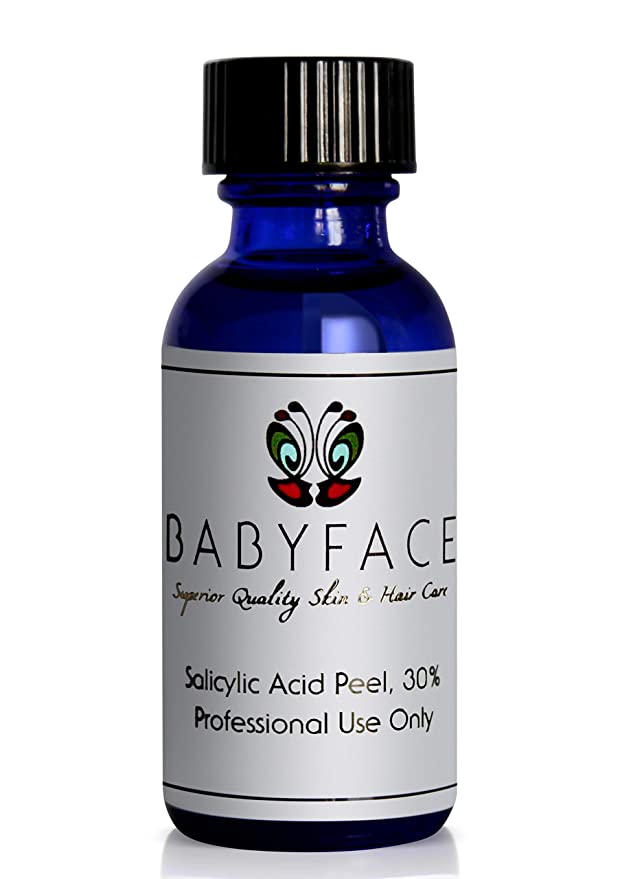 Babyface 30% BHA 30 Beta Hydroxy Salicylic Acid Chemical Peel for Acne Scars, Pock Marks, Skin Resurfacing, Professional Strength, 1.2 oz.