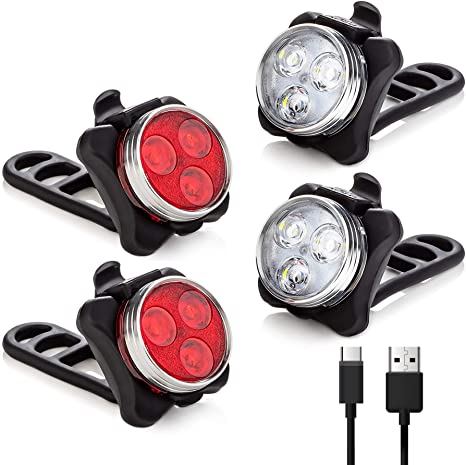 Vont Bike Lights, Bicycle Light Installs in Seconds Without Tools, Powerful Bike Headlight Compatible with: Mountain, Kids, Street, Bikes, Front & Back Illumination, 2X Longer Battery Life, Waterproof