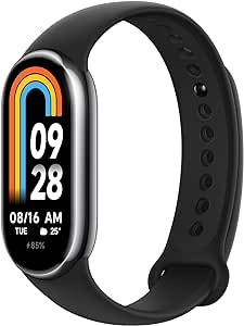 Xiaomi Mi Smart Band 8 - Pulsera de Actividad, Pantalla AMOLED de 60 Hz y 1,62’’, Monitorización de Frecuencia Cardíaca, 190 MAh, 150  Modos Deportivos, hasta 16 Días de Autonomía, Sueño, Estrés,Negro