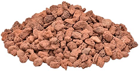 Skyflame Red Natural Stones Lava Rock Granules for Gas Fire Pits, Fireplaces, Gas Log Sets, BBQ Grills,| Garden Landscaping Decorations,Cultivation of Potted Plants, Indoor Outdoor Use, 10LB