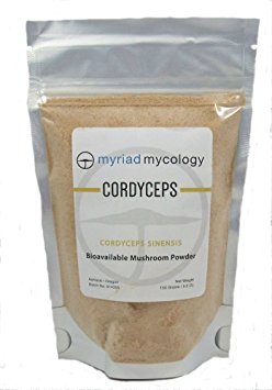 Myriad Mycology Cordyceps Sinensis Mushroom Powder 5.2oz or 150g, CS-4, Made in USA / Dong Chong Xia Cao
