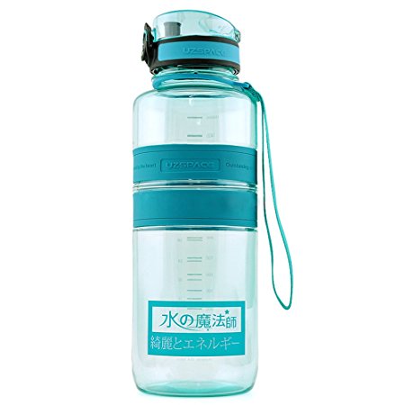 Uzspace Hydration Tritan Water Bottle BPA-free Sports Water Bottle -1.5L, 650ML, 550ML, 350ML