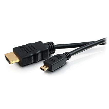 C2G 50613 4K UHD High Speed HDMI to Micro HDMI Cable (60Hz) with Ethernet for 4K Devices, Black (1.5 Feet, 0.45 Meters)