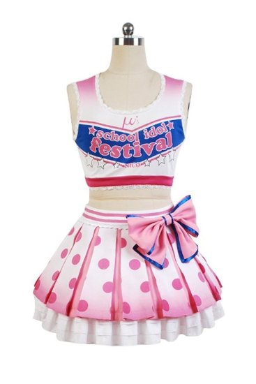 Love Live Cheerleader Yazawa Nico Uniform Dress Outfit Cosplay Costume